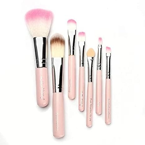 07 Pcs Kitty Style Brushes Makeup Brush Set | Complete Brush Kit For Professional And Beginner (pink Color)