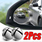 2 Pcs Rotatable Car Round Mirror Original Glass Rear View Blind Spot Side Mirror Rotatable Lens