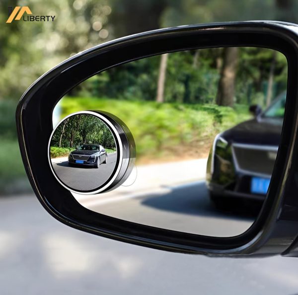 2 Pcs Rotatable Car Round Mirror Original Glass Rear View Blind Spot Side Mirror Rotatable Lens