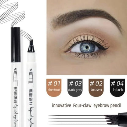 4 Tip Waterproof Eyebrow Pen | Waterproof Tattoo Tint Fine Sketch Liquid Eyebrow Pencil | Creates Natural Makeup Effect