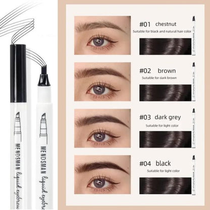 4 Tip Waterproof Eyebrow Pen | Waterproof Tattoo Tint Fine Sketch Liquid Eyebrow Pencil | Creates Natural Makeup Effect