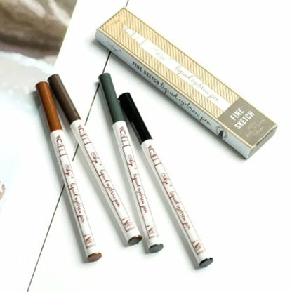 4 Tip Waterproof Eyebrow Pen | Waterproof Tattoo Tint Fine Sketch Liquid Eyebrow Pencil | Creates Natural Makeup Effect