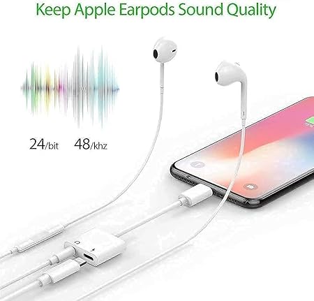 Apple Iphone Connector Lightning To 3.5mm Earphone Jack & Mobile Charging Jack