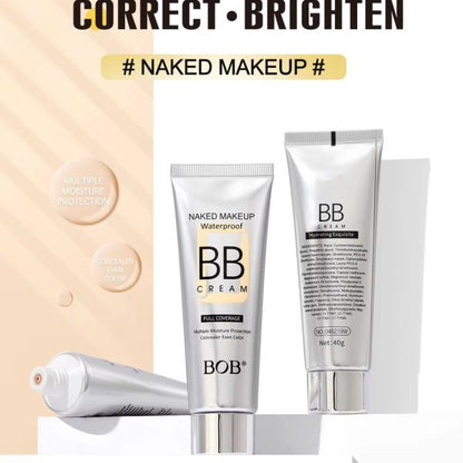 Bob Naked Makeup Waterproof Full Coverage Bb Cream – 40 Gram Pack, Original Long-lasting Formula
