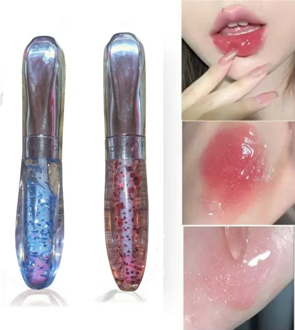 Pack Of 2 Glitter Lipgloss For Moisturizing & Hydrating Lips (random Color)