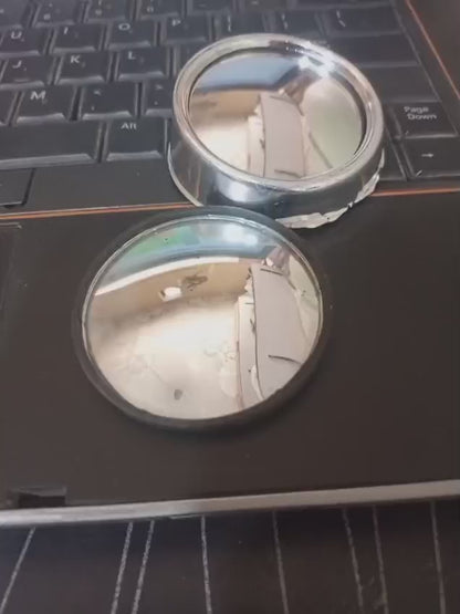 2 Pcs Rotatable Car Round Mirror Original Glass Rear View Blind Spot Side Mirror Rotatable Lens